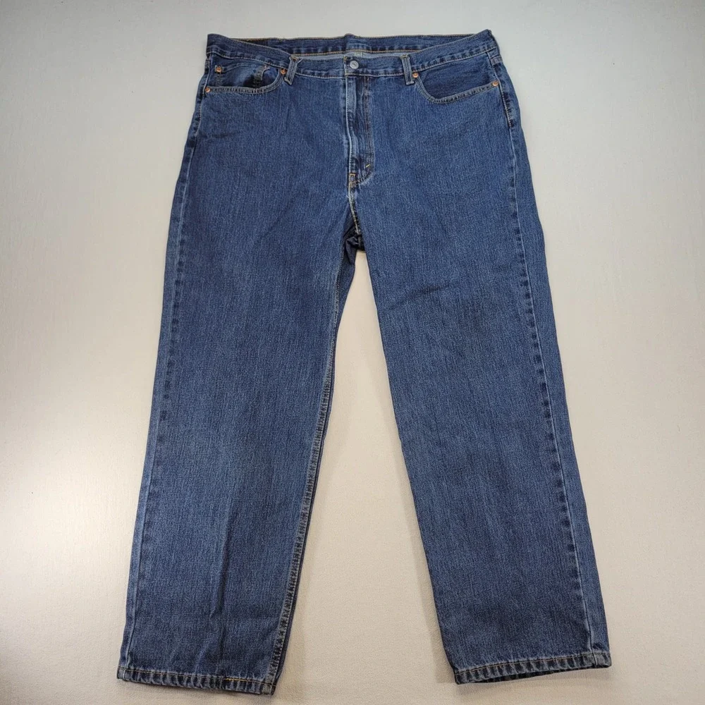 Levi's 550 Jeans Mens 42x30 Blue Relaxed Tapered Leg Medium Wash Denim